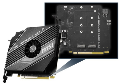 Адаптер PCIe MSI M.2 XPANDER-Z Gen 4 (MSI M.2 XPANDER-Z) Б/У