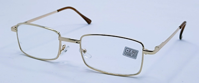 Металеві окуляри для зору скло VeeTon золотистий 9033 +2,0