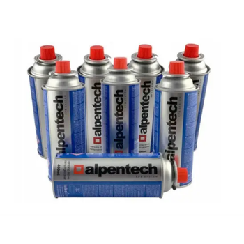 Газовий балон ALPEN всесезонний для портативних газових пальників та кемпінгу 220 г комплект 8 шт в упаковці (VK-1110)
