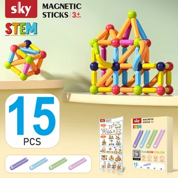 Магнитный конструктор - SKY Magnetic Sticks (A 015 Long) набор 15 элементов (color mix)