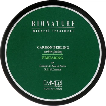 Пилинг для кожи головы с эфирным маслом лаванды - Emmebi Italia BioNatural Mineral Treatment Carbon Peel 300ml (866488-77930)