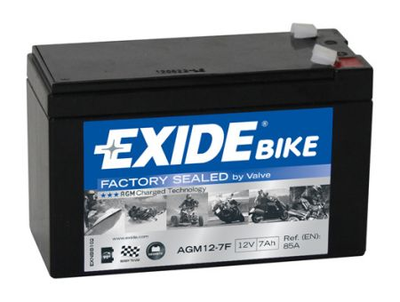 Акумулятор EXIDE AGM [12B] 7 Ah/ 150x65x100 (ДхШхВ) CCA 85 EXIDE EXI AGM12-7F