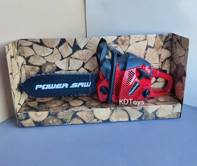 Дитяча іграшкова бензопила Ланцюг обертається Power Saw на батарейках зі звуком (192E1) Червоний