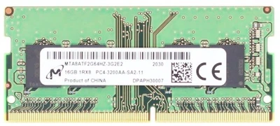 Оперативна пам'ять Micron SODIMM DDR4 16Gb 3200MHz PC4-25600 (MTA8ATF2G64HZ-3G2E2)