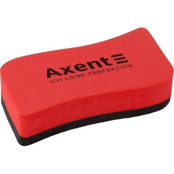 Губка магнітна для сухозтираємих дошок та фліпчартів AXENT WAVE, 11x5.7x2.2см, червона 9804-04-A
