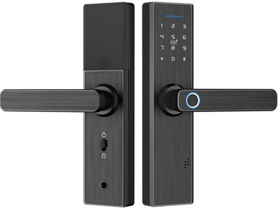 Замок для двери электронный NaviCat X7 с поддержкой приложения TUYA Black