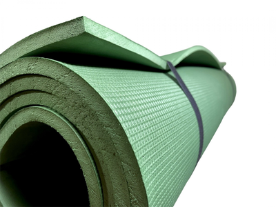 Каремат сверхпрочный для военных, темно-зеленый, EVA, 2000х750х10мм, армейский широкий длинный коврик