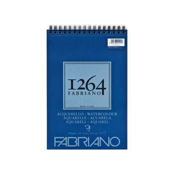 Альбом для акварелі Fabriano 1264 А4 300 г/м² на спіралі 30 аркушів 25% бавовни (8001348212157)