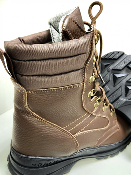 Берцы зимние с мембранным утеплителем, обувь для военных KROK BЗ3, 42 размер, коричневые, 01.42