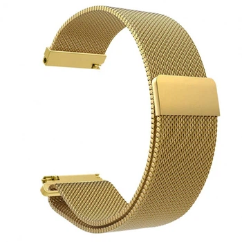 Ремінець для Mobvoi TicWatch Pro 3 | Huawei Watch GT 2 46mm | GT 2 Pro | GT 3 міланська петля 22мм Milanese loop Браслет Золотистий BeWatch (1020228)