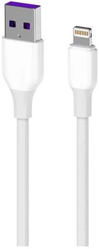 Кабель 2E USB-A - Lightning Glow 1m White