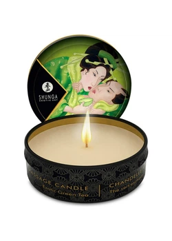 Массажная свеча Shunga Mini Massage Candle Green Tea с запахом зеленого чая 30 мл