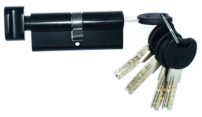 Цилиндровый механизм USK ZC-80 (40x40) ключ/поворотник Черный