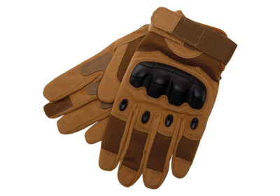 Тактические перчатки WS-Gloves койот размер L (полнопалые военные с закрытыми пальцами осень-зима для военных ВСУ) WSTGBR11
