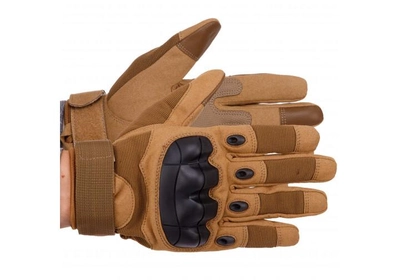 Тактические перчатки WS-Gloves койот размер XL (полнопалые военные с закрытыми пальцами осень-зима для военных ВСУ) WSGBR11