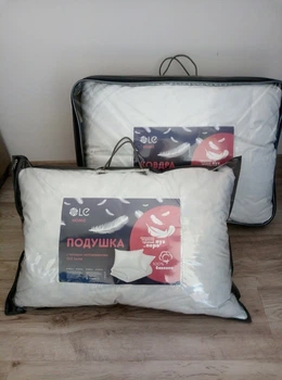 Подушка пухова OLE home 40х60см 30% пух, 70% перо, біла