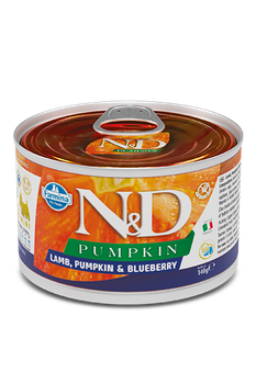 Вологий корм для собак Farmina N&D Grain Pumpkin Lamb Adult Mini беззерновий з гарбузом, ягням, чорницею 140 г (8606014102338)