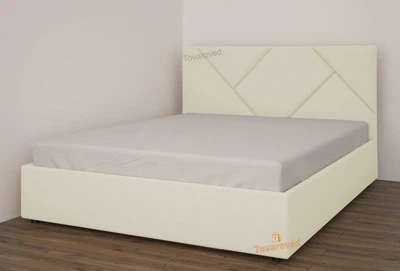 Ліжко двоспальне Сіті 180x190 Mebel-Day з підйомним механізмом Велюр Ванільний Канна (03)