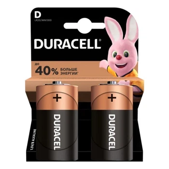 Лужні батареї Duracell D (LR20) MN1300, 2 шт