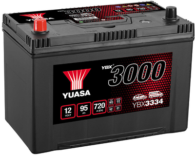 Автомобильный аккумулятор Yuasa 12V 95Ah SMF Battery Japan YBX3334 (1) (YBX3334)