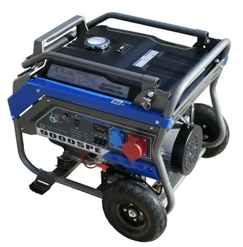 Генератор бензиновий CGM ITALY 9000SPTE SUPER POWER 9 kVA, зі стартером, на рамі з колесами та ручкою. Трифазний 380V