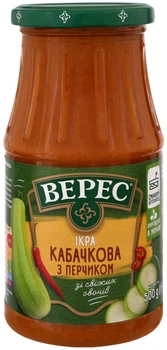 Ікра кабачкова Верес з перчиком 500 г (4823105401086)
