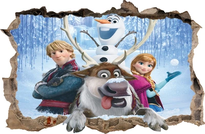 Наклейка на стену детская Oracal Frozen Холодное сердце 115 х 75 см (FR14)
