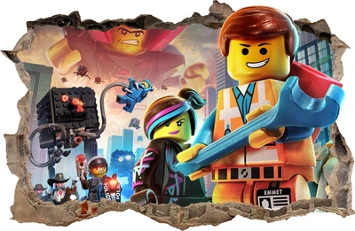 Наклейка на стену детская Oracal Lego Ninjago Лего 115 х 75 см (LG54)