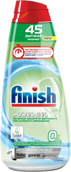 Засіб для миття посуду в посудомийних машинах Finish Power All in One Gel 0% 900 мл (5908252000036)