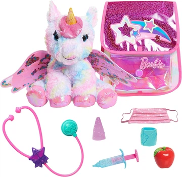 Игрушка мягкая Barbie Dreamtopia Unicorn Doctor Единорог с набором врача (62767)
