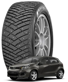 GoodYear UltraGrip Ice Arctic 185/65 R15 88T шип - Шины Kia Rio III, IV 2011 -