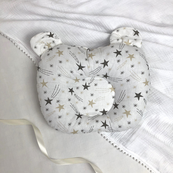 Подушка для годування ортопедична Baby Comfort Зірки бежево-сірі