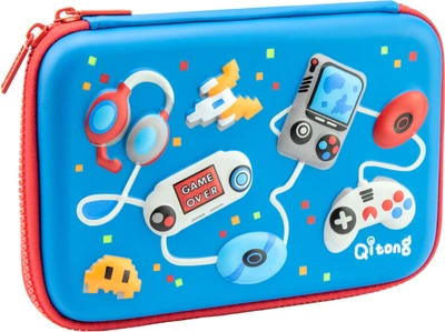 Пенал з тисненням Cool For School 1 відділення Блакитний (QT-5653-Blue)