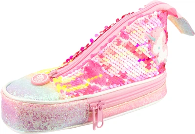 Пенал у формі кеда Cool For School з паєтками 2 відділення Жовтий (5987-yellow)
