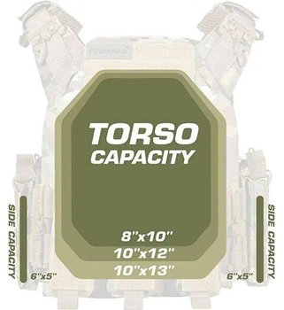 Военный тактический жилет плтитоноска Fire Gear Cordura под плиты 25х30 см с системой быстрого скидывания и разгрузок подсумками под магазины и гранаты с плотной потовыводящей сеткой Камуфляж
