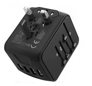 Универсальный адаптер для путешествий Ouliyo Travel Adapter ORIGINAL +3 USB, Type C Переходник для всех типов розеток