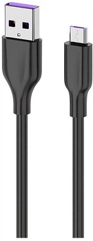 Кабель 2E USB-A - microUSB Glow 1m Black