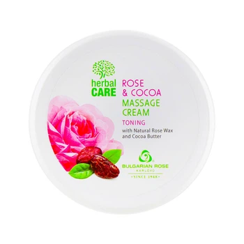 Тонизирующий массажный крем для тела с маслами розы и какао Bulgarian Rose