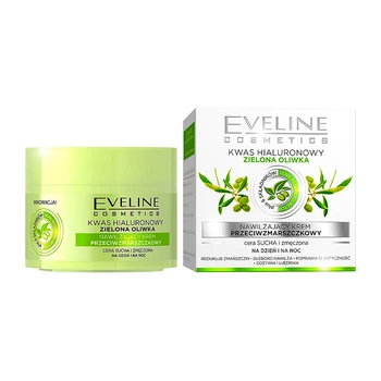 Крем для сухої шкіри обличчя проти зморшок з оливковою олією Eveline Cosmetics 50 мл (4891650912289)