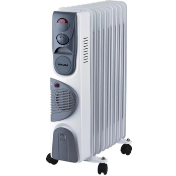 Масляный обогреватель NIKURA НY-В4-11F 2500W 11 секций, с конвекцией воздуха, белый