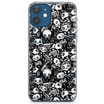 Чохол силіконовий для Apple IPhone 13 mini від Lex Altern (Котячі кістки, Хеллоуїн, чорний кіт, череп)