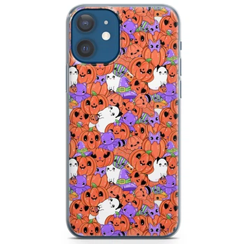 Чохол силіконовий для Apple IPhone 13 від Lex Altern (Весела голова Джека, Хеллоуїн, кажани, привид)
