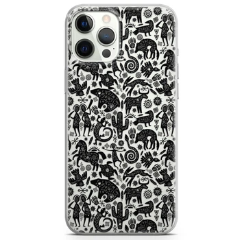 Чехол силиконовый для Apple IPhone 13 Pro Max от Lex Altern (Ацтеки, племенные рисунки, наскальная графика, волк, лошадь, тотем)