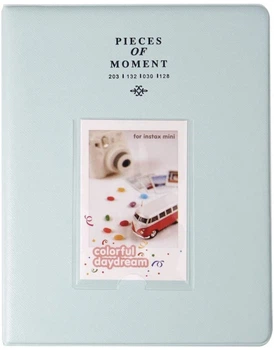 Фотоальбом для Fujifilm Instax Mini 8/9/11/12/25s/40/50s/70/90/99/LiPlay/Evo/Link/Share SP-1/SP-2, Polaroid 300, Kodak Mini 54x86/50x76 мм, светло-бирюзовый