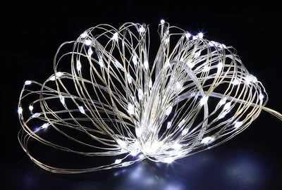 Гирлянда светодиодная нить Novogod'ko на медн. провол., 100 LED, холод.бел.,10 м,статичное 973783
