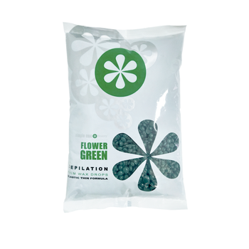 Плівковий віск для депіляції з додаванням полімеру Flower Green 800 грамм