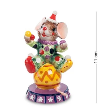 Фигурка керамическая Мышонок-Клоун Pavone 11 см. 6001616