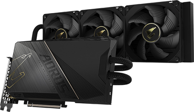 Видеокарта Gigabyte PCI-Ex GeForce RTX 4090 Aorus Xtreme Waterforce 24GB GDDR6X (384bit) (2565/21000) (HDMI, 3 x DisplayPort) (GV-N4090AORUSX W-24GD)