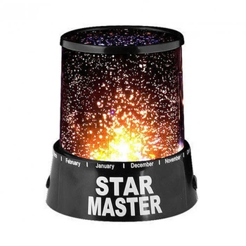 Проектор звездного неба с USB кабелем и адаптером 3 режима Star Master черный