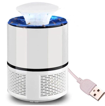 Лампа ловушка для комаров уничтожитель насекомых 5Вт от USB Mosquito Killer Lamp белая